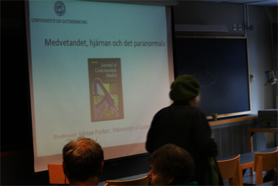 Parapsykolog Adrian Parker, rapport från föredrag i Göteborg